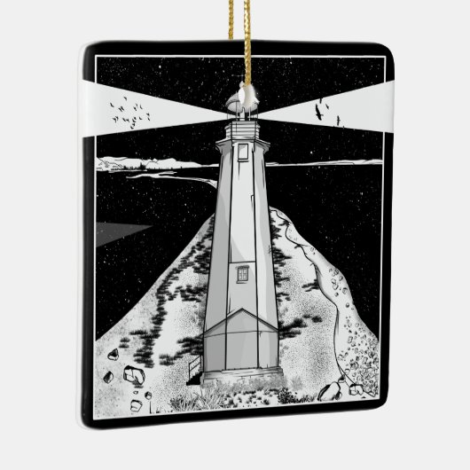 Boulder Bank Lighthouse Keramikornament (Rechts)