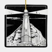 Boulder Bank Lighthouse Keramikornament (Rückseite)