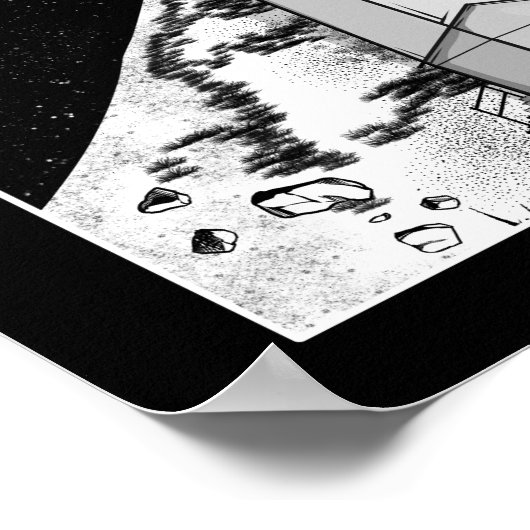 Boulder Bank Lighthouse Poster (Ecke)