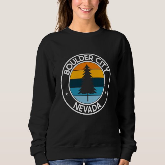 Boulder City Nevada NV USA City Prix Retro Sunset Sweatshirt (Vorderseite)