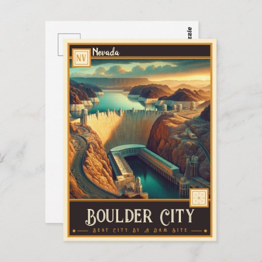 Boulder City, Nevada | VINTAG Postkarte (Vorne/Hinten)