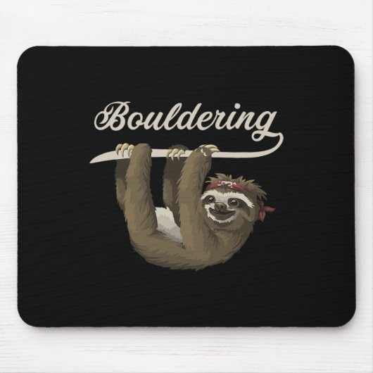 Boulder Climbing Sloth Bouldering  Mousepad (Vorne)