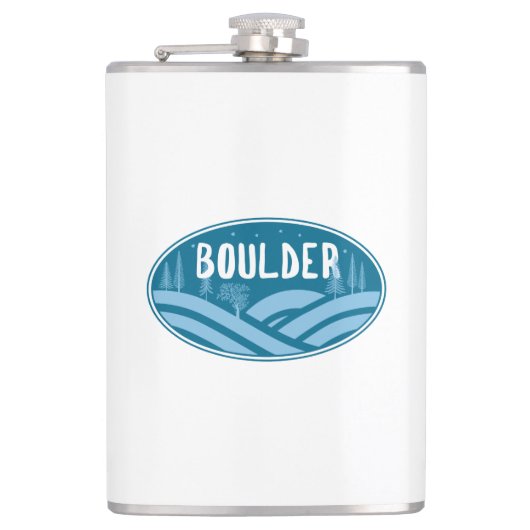 Boulder Colorado Außenbereich Flachmann (Vorderseite)