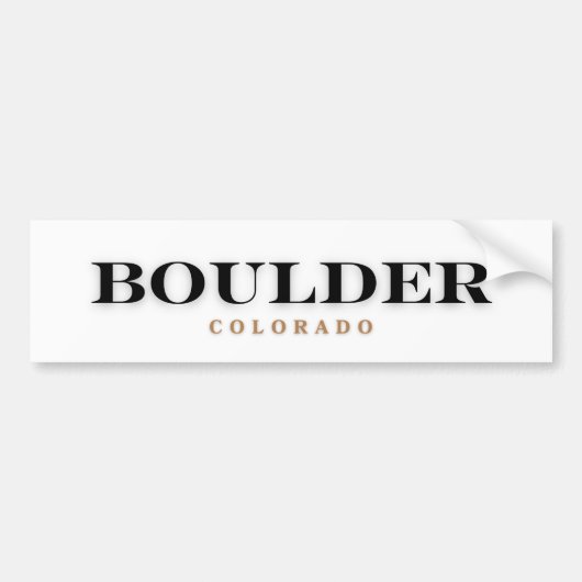 Boulder Colorado Autoaufkleber (Vorne)