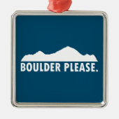Boulder Colorado Bitte Ornament Aus Metall (Vorne)