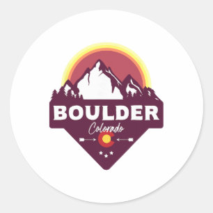 Boulder Colorado Co Rocky Mountains Wandern Skifah Runder Aufkleber