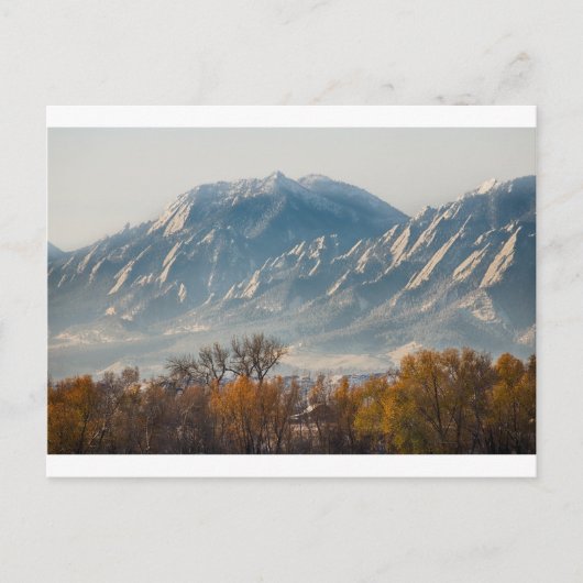 Boulder Colorado Flatirons Country Fall View Postkarte (Vorderseite)