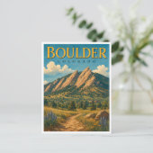 Boulder Colorado Flatirons GeoSaga Postkarte (Stehend Vorderseite)