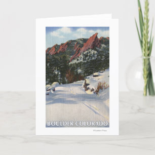 Boulder, Colorado - Flatirons im Winter Karte