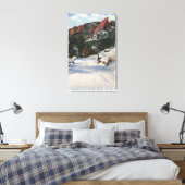 Boulder, Colorado - Flatirons im Winter Leinwanddruck (Insitu (Schlafzimmer))