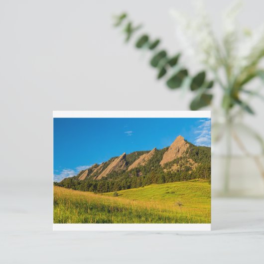 Boulder Colorado Flatirons Postkarte (Stehend Vorderseite)