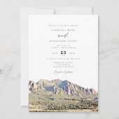 Boulder Colorado Flatirons Wedding Einladung (Vorderseite)