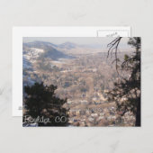 Boulder, Colorado from Above Postkarte (Vorne/Hinten)