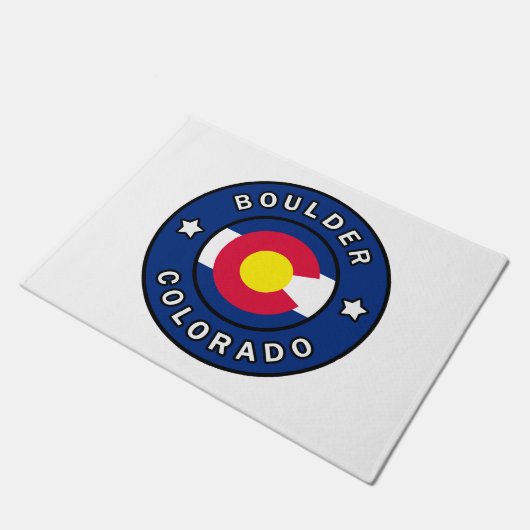 Boulder Colorado Fußmatte (Schrägansicht)