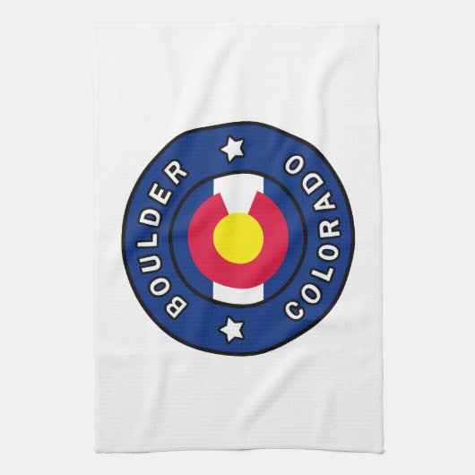 Boulder Colorado Geschirrtuch (Vertikal)