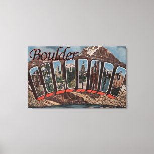 Boulder, Colorado - Große Buchstabenszenen Leinwanddruck