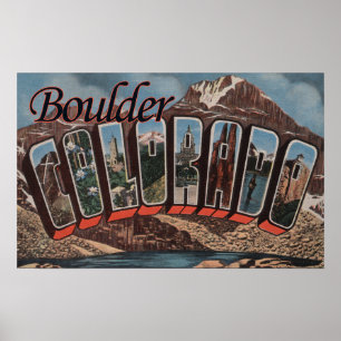 Boulder, Colorado - Große Buchstabenszenen Poster