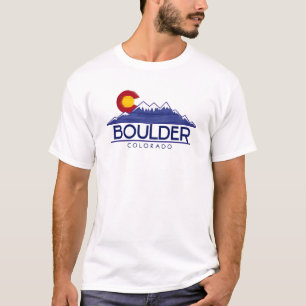 Boulder Colorado Holzbügelshirt T-Shirt