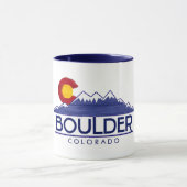 Boulder Colorado Holzmountains Tasse (Zentrum)