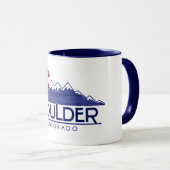 Boulder Colorado Holzmountains Tasse (VorderseiteRechts)