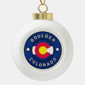 Boulder Colorado Keramik Kugel-Ornament (Vorderseite)