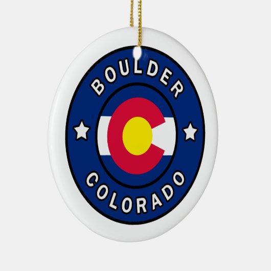 Boulder Colorado Keramik Ornament (Rechts)