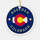 Boulder Colorado Keramik Ornament (Vorne)