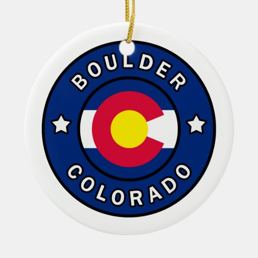 Boulder Colorado Keramik Ornament (Vorne)