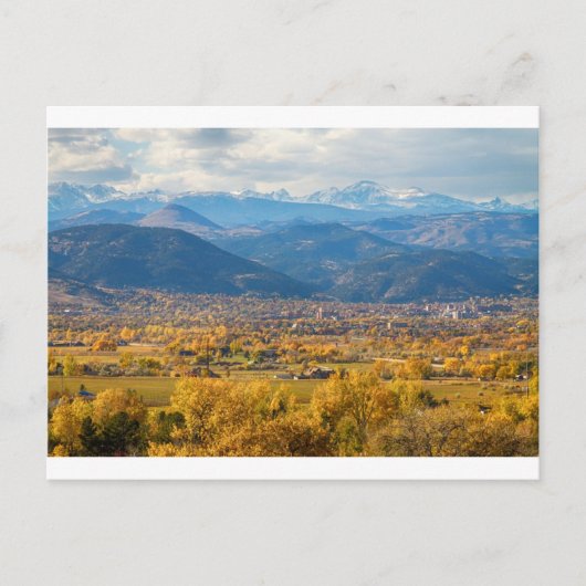 Boulder Colorado Landschaftliche Aussicht Herbst Postkarte (Vorderseite)
