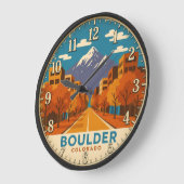Boulder Colorado Mountain Große Wanduhr (Winkel)