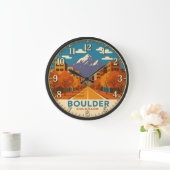 Boulder Colorado Mountain Große Wanduhr (Zuhause)