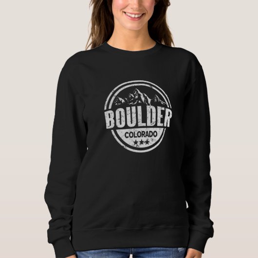 Boulder Colorado Mountains Sweatshirt (Vorderseite)