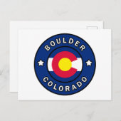 Boulder Colorado Postkarte (Vorne/Hinten)