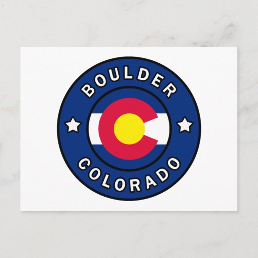 Boulder Colorado Postkarte (Vorderseite)
