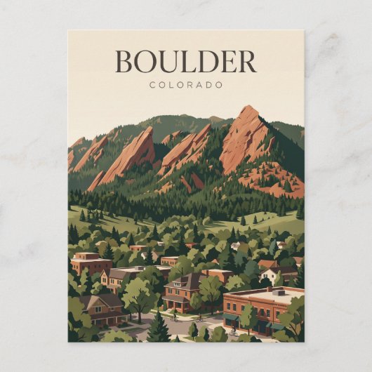 Boulder Colorado Postkarte (Vorderseite)