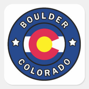 Boulder Colorado Quadratischer Aufkleber