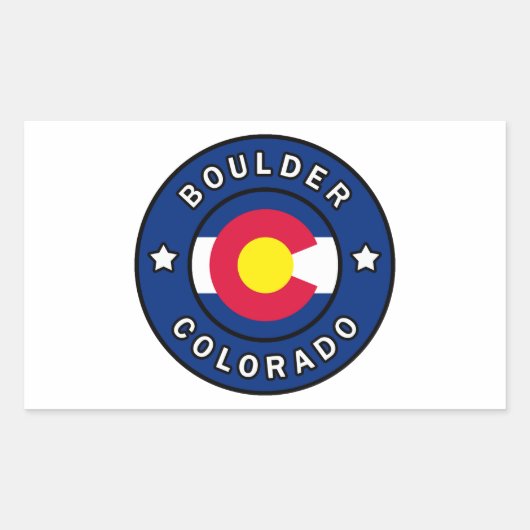 Boulder Colorado Rechteckiger Aufkleber (Vorderseite)