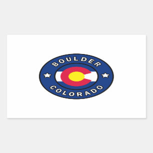 Boulder Colorado Rechteckiger Aufkleber