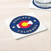 Boulder Colorado Rechteckiger Pappuntersetzer (angewinkelt)