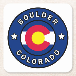 Boulder Colorado Rechteckiger Pappuntersetzer