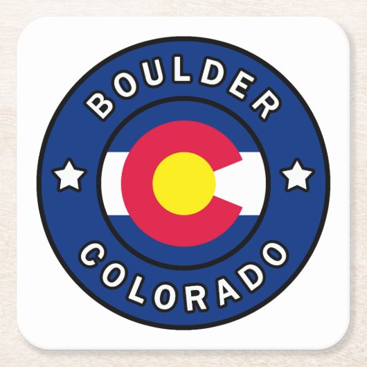 Boulder Colorado Rechteckiger Pappuntersetzer (Vorderseite)