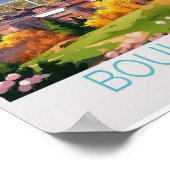 Boulder Colorado Reiseplakat - Atemberaubende Maue Poster (Ecke)