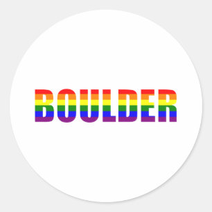 Boulder, Colorado Runder Aufkleber