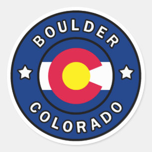 Boulder Colorado Runder Aufkleber