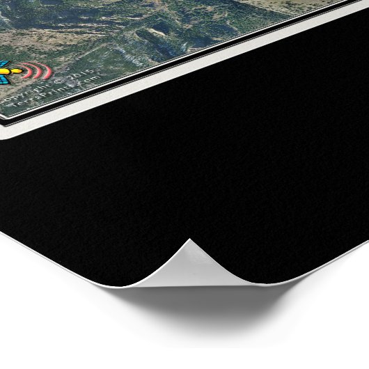 Boulder Colorado Satellite Poster Karte (Ecke)