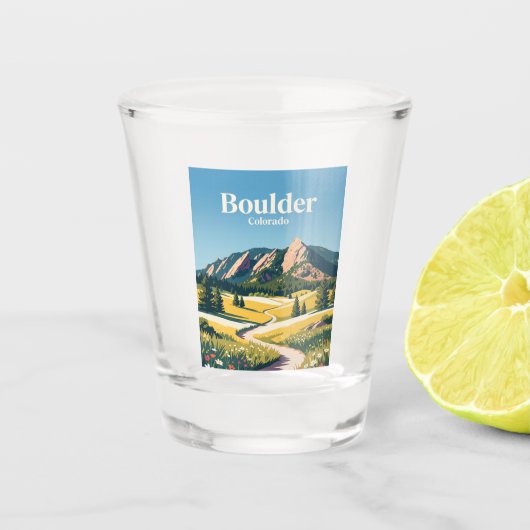 Boulder Colorado Schnapsglas (Vorderseite)