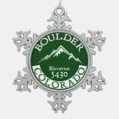Boulder Colorado Schneeflocken Zinn-Ornament (Vorderseite)