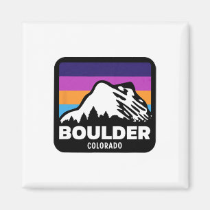 Boulder Colorado Skifahren Snowboarden Familienaus Magnet
