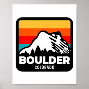 Boulder Colorado Skifahren Snowboarden Familienaus Poster