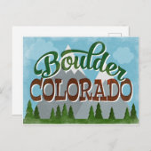 Boulder Colorado Snowy Mountains Postkarte (Vorne/Hinten)